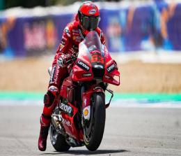 Rider Ducati, Francesco Bagnaia raih pole position di MotoGP Aragon 2022.(foto: int)